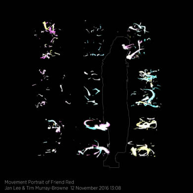 Movement Portrait of Friend Red by Jan Lee and Tim Murray-Browne